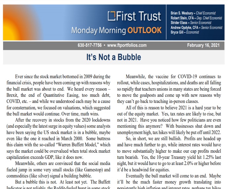 It’s Not a Bubble