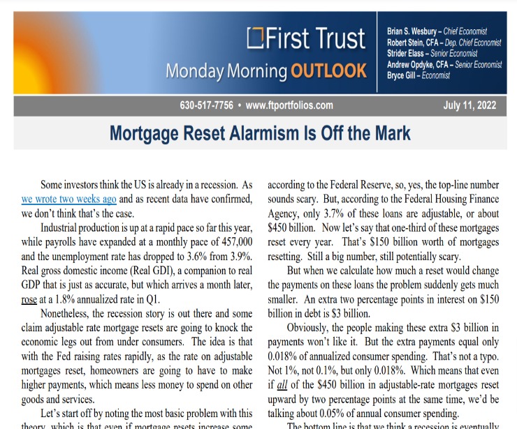 Mortgage Reset Alarmism Is Off the Mark