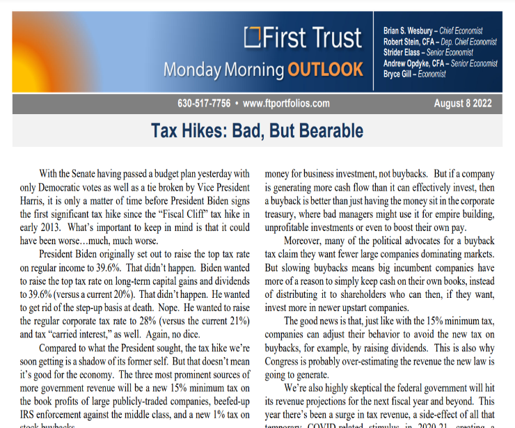 Tax Hikes: Bad, But Bearable
