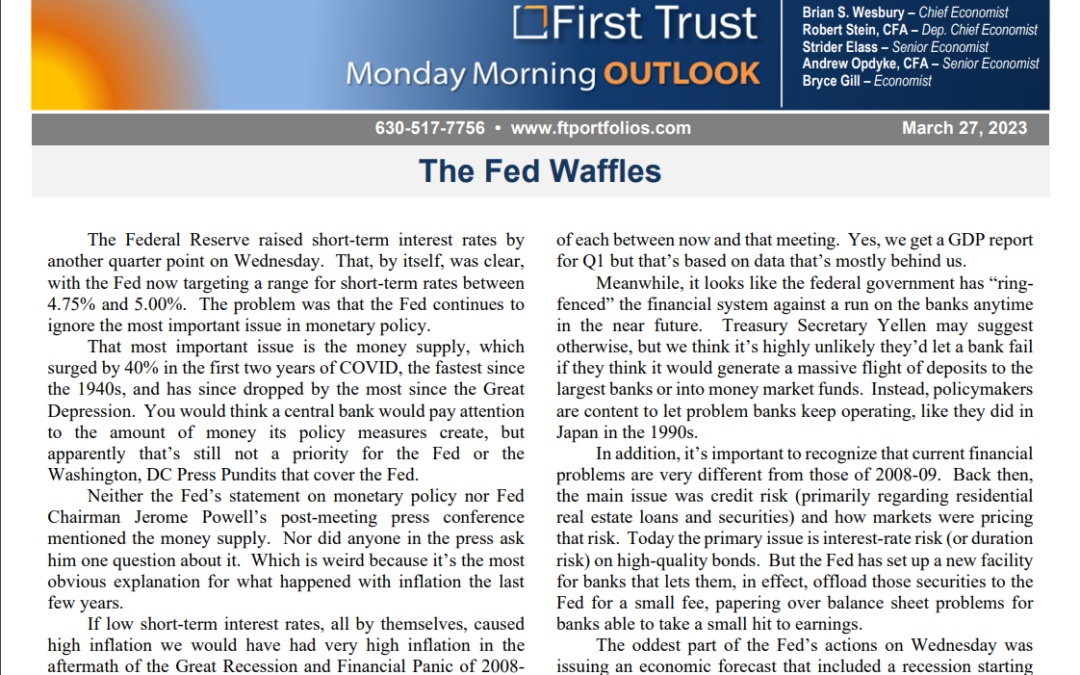 The Fed Waffles March 27, 2023
